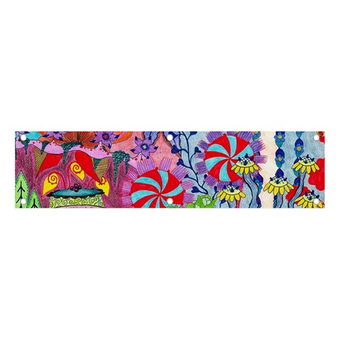 Cabbage Flower Abstract Banner and Sign 4  x 1  from ArtsNow.com Front