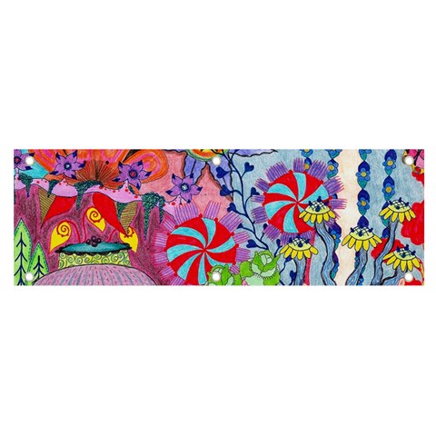 Cabbage Flower Abstract Banner and Sign 6  x 2  from ArtsNow.com Front