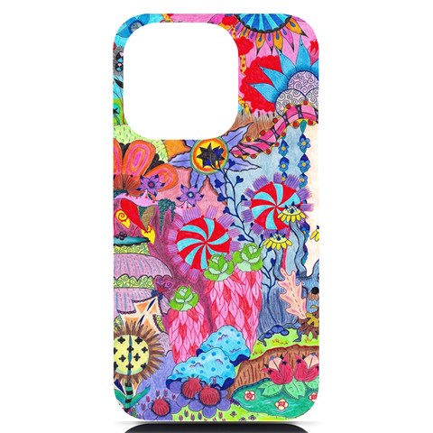 Cabbage Flower Abstract iPhone 14 Pro Black UV Print PC Hardshell Case from ArtsNow.com Front