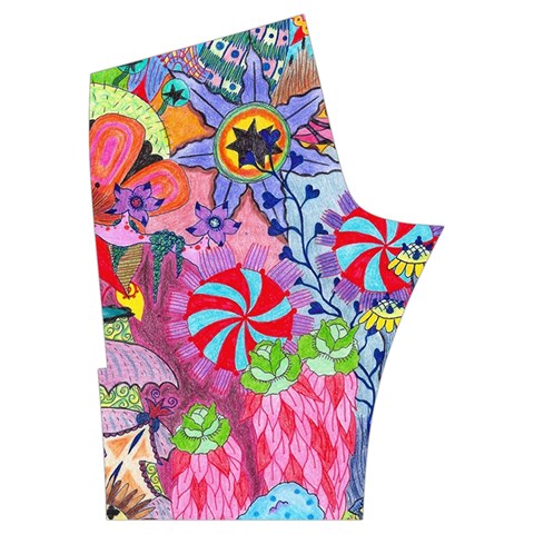 Cabbage Flower Abstract Men s Side Zip Front Pouch Ski And Snowboard Bib Pants	 from ArtsNow.com Back Left