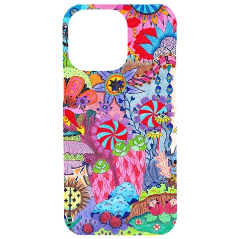 Cabbage Flower Abstract iPhone 15 Pro Max Black UV Print PC Hardshell Case from ArtsNow.com Front