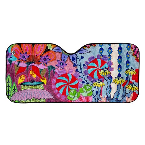 Cabbage Flower Abstract Car Windshield Sunshade from ArtsNow.com Front