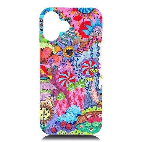 Cabbage Flower Abstract iPhone 16 Plus Black UV Print PC Hardshell Case from ArtsNow.com Front