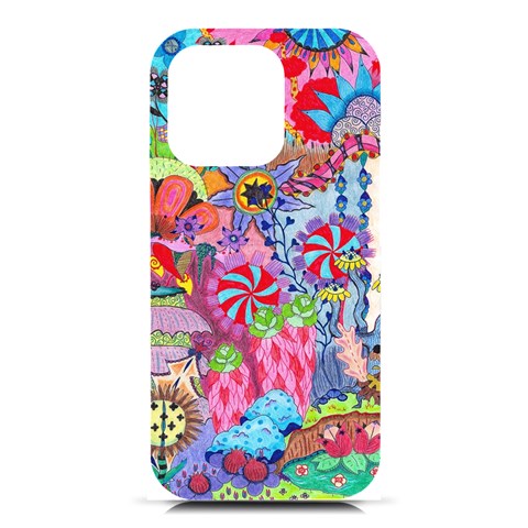 Cabbage Flower Abstract iPhone 16 Pro Black UV Print PC Hardshell Case from ArtsNow.com Front