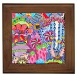 Cabbage Flower Abstract (1) (custom) Framed Tile