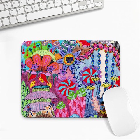 Cabbage Flower Abstract (1) (custom) Small Mousepad from ArtsNow.com Front