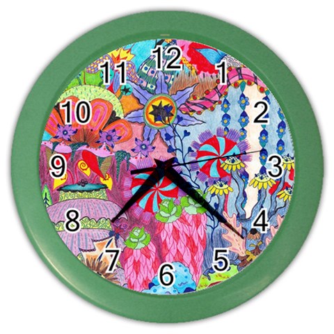 Cabbage Flower Abstract (1) (custom) Color Wall Clock from ArtsNow.com Front