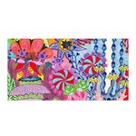 Cabbage Flower Abstract (1) (custom) Satin Wrap 35  x 70 