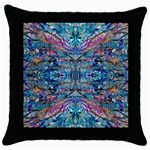 Blend I Eraser 4-1 Repeats I Throw Pillow Case (Black)