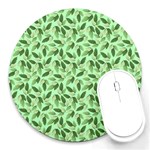 Leaves Pattern Texture Seamless Round Mousepad