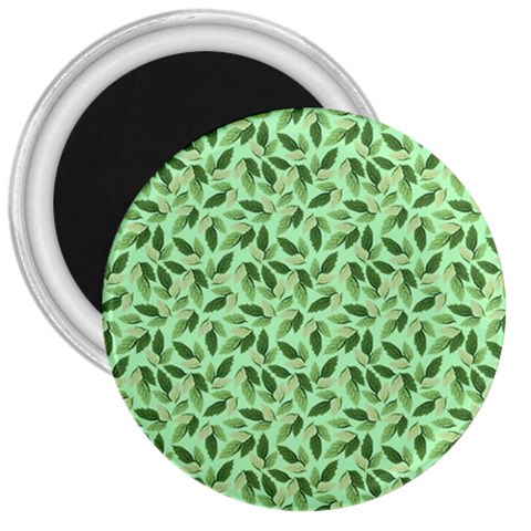 Leaves Pattern Texture Seamless 3  Magnets from ArtsNow.com Front