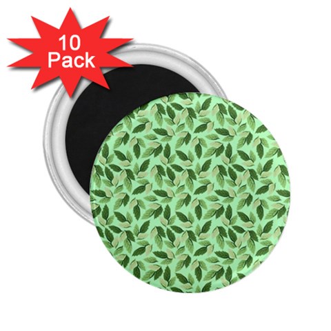 Leaves Pattern Texture Seamless 2.25  Magnets (10 pack)  from ArtsNow.com Front