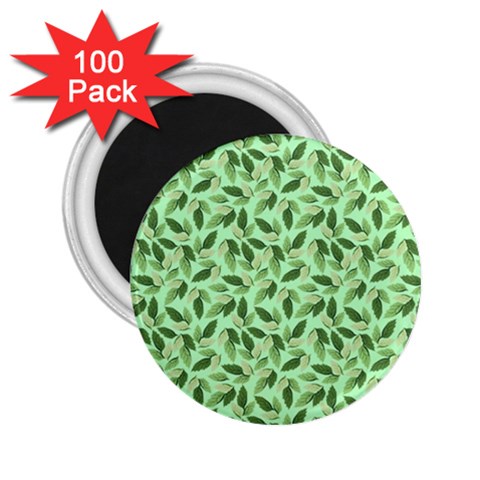 Leaves Pattern Texture Seamless 2.25  Magnets (100 pack)  from ArtsNow.com Front