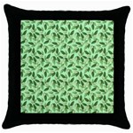 Leaves Pattern Texture Seamless Throw Pillow Case (Black)