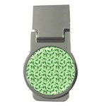 Leaves Pattern Texture Seamless Money Clips (Round) 