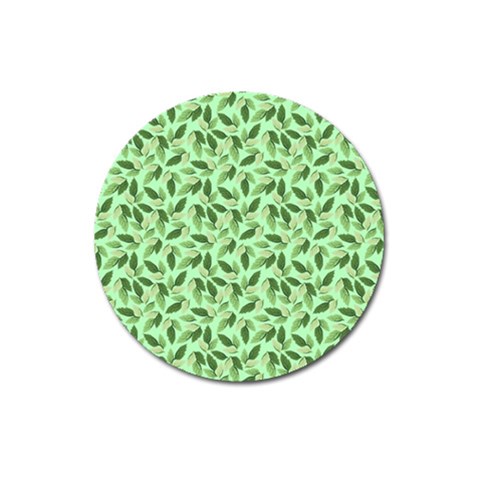 Leaves Pattern Texture Seamless Magnet 3  (Round) from ArtsNow.com Front