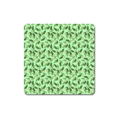 Leaves Pattern Texture Seamless Square Magnet from ArtsNow.com Front