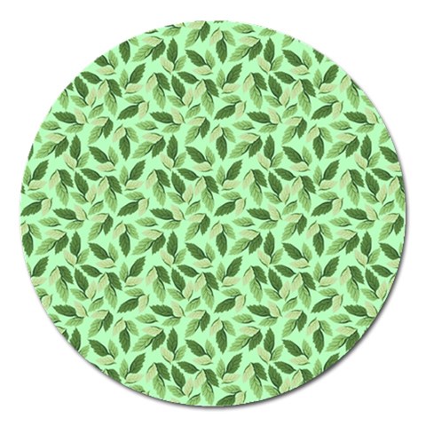 Leaves Pattern Texture Seamless Magnet 5  (Round) from ArtsNow.com Front