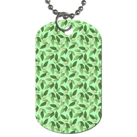 Leaves Pattern Texture Seamless Dog Tag (One Side) from ArtsNow.com Front