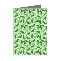 Leaves Pattern Texture Seamless Mini Greeting Card from ArtsNow.com Left