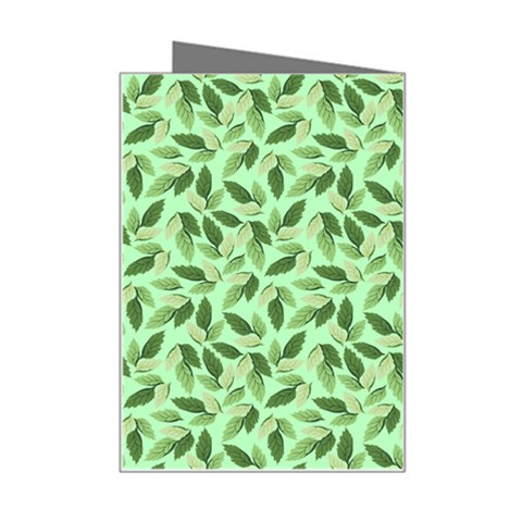 Leaves Pattern Texture Seamless Mini Greeting Card from ArtsNow.com Right