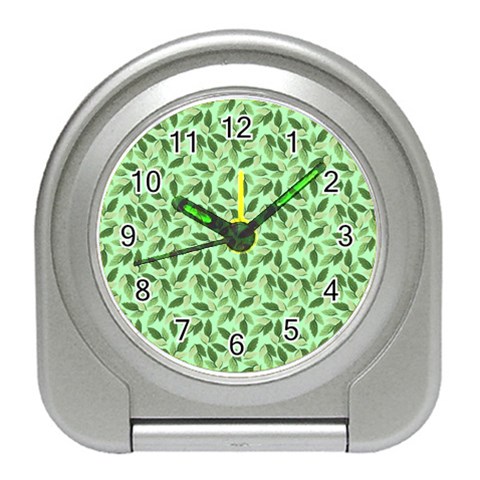 Leaves Pattern Texture Seamless Travel Alarm Clock from ArtsNow.com Front