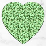 Leaves Pattern Texture Seamless Jigsaw Puzzle (Heart)