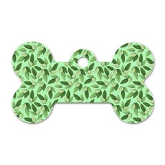 Leaves Pattern Texture Seamless Dog Tag Bone (Two Sides) from ArtsNow.com Front