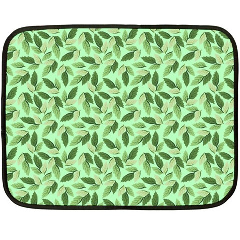 Leaves Pattern Texture Seamless Two Sides Fleece Blanket (Mini) from ArtsNow.com 35 x27  Blanket Front