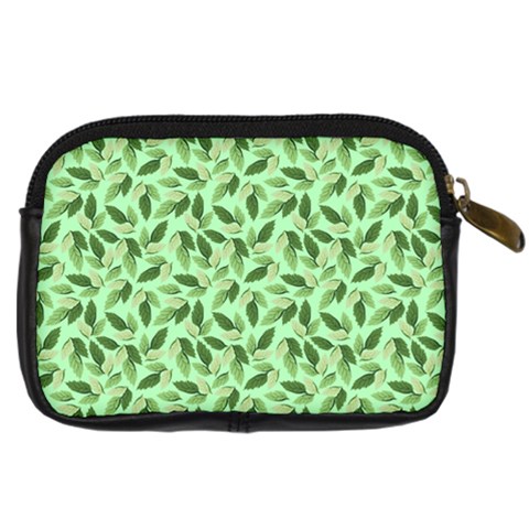 Leaves Pattern Texture Seamless Digital Camera Leather Case from ArtsNow.com Back