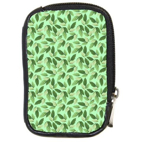 Leaves Pattern Texture Seamless Compact Camera Leather Case from ArtsNow.com Front