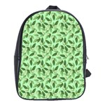 Leaves Pattern Texture Seamless School Bag (Large)