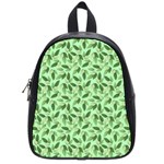 Leaves Pattern Texture Seamless School Bag (Small)