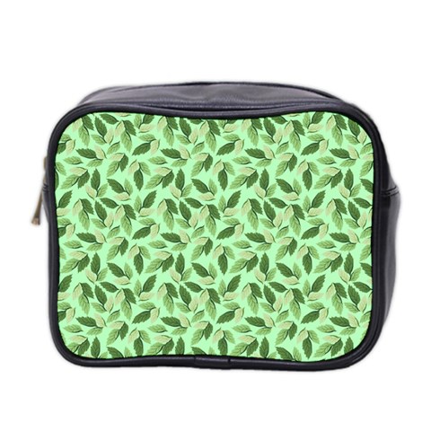 Leaves Pattern Texture Seamless Mini Toiletries Bag (Two Sides) from ArtsNow.com Front