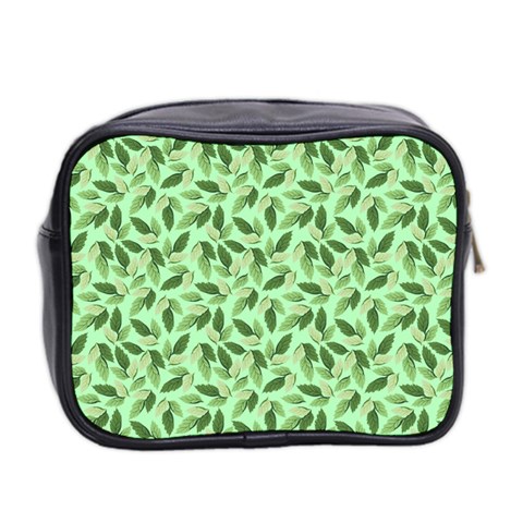 Leaves Pattern Texture Seamless Mini Toiletries Bag (Two Sides) from ArtsNow.com Back