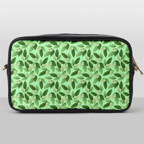 Leaves Pattern Texture Seamless Toiletries Bag (One Side) from ArtsNow.com Front