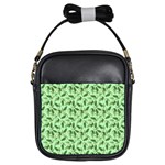 Leaves Pattern Texture Seamless Girls Sling Bag