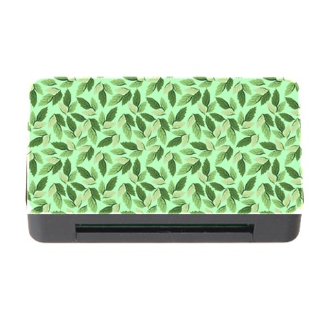 Leaves Pattern Texture Seamless Memory Card Reader with CF from ArtsNow.com Front