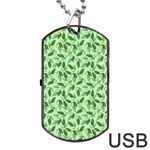 Leaves Pattern Texture Seamless Dog Tag USB Flash (One Side)