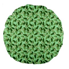 Leaves Pattern Texture Seamless Large 18  Premium Round Cushions from ArtsNow.com Front