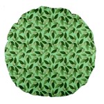 Leaves Pattern Texture Seamless Large 18  Premium Round Cushions