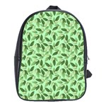 Leaves Pattern Texture Seamless School Bag (XL)