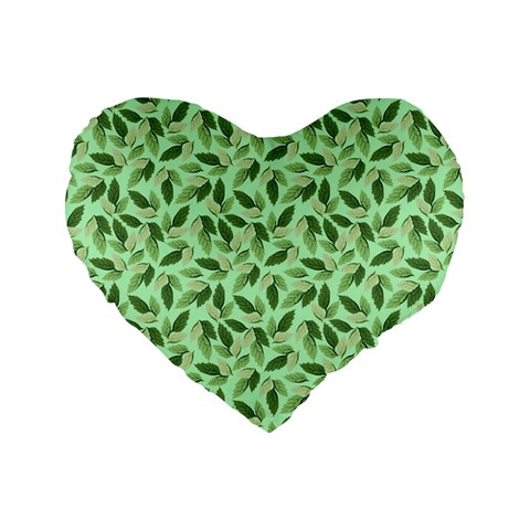 Leaves Pattern Texture Seamless Standard 16  Premium Heart Shape Cushions from ArtsNow.com Front