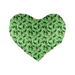 Leaves Pattern Texture Seamless Standard 16  Premium Heart Shape Cushions from ArtsNow.com Front