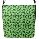 Leaves Pattern Texture Seamless Flap Closure Messenger Bag (S)