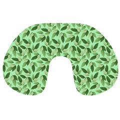 Leaves Pattern Texture Seamless Travel Neck Pillow from ArtsNow.com Front