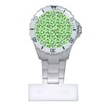 Leaves Pattern Texture Seamless Plastic Nurses Watch