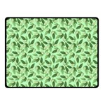 Leaves Pattern Texture Seamless Two Sides Fleece Blanket (Small)