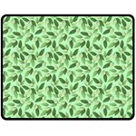 Leaves Pattern Texture Seamless Two Sides Fleece Blanket (Medium)