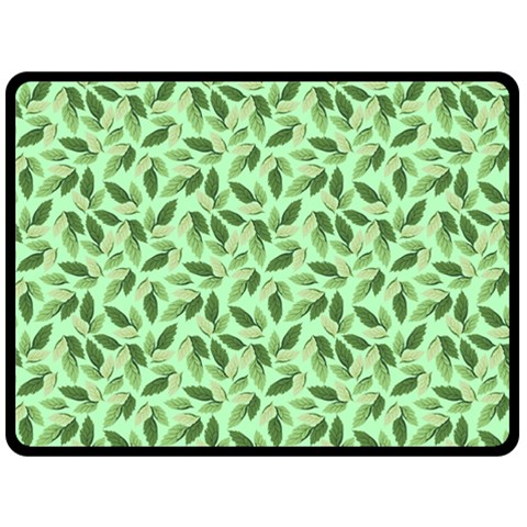 Leaves Pattern Texture Seamless Two Sides Fleece Blanket (Large) from ArtsNow.com 80 x60  Blanket Front